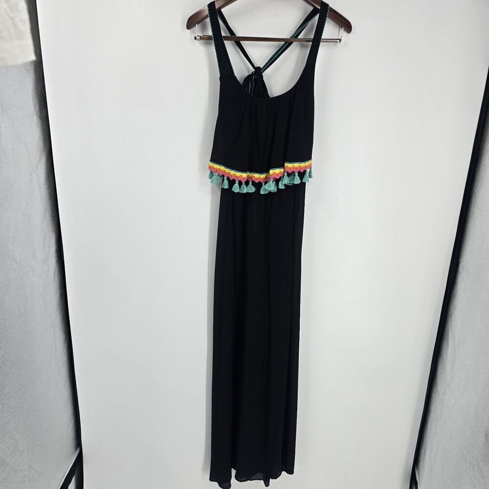 Onda de Mar OndaDeMar Women’s Dress Small Maxi Strappy V-Neck Luxury Rainbow